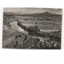 PONT A MOUSSON: vallée de la moselle et côte de mousson vue aérienne 10x15 - très bon état