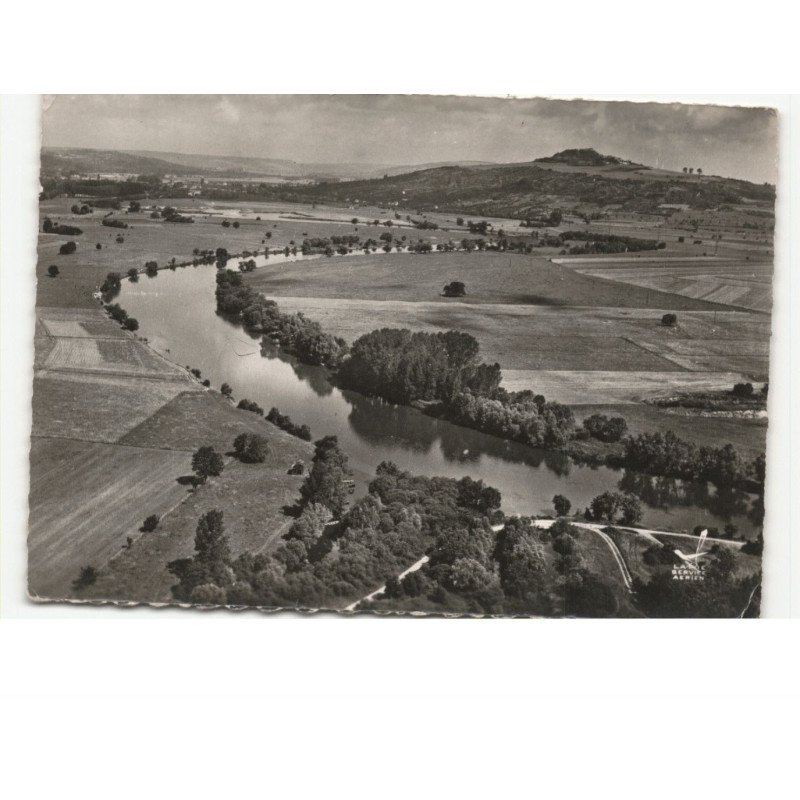 PONT A MOUSSON: vallée de la moselle et côte de mousson vue aérienne 10x15 - très bon état