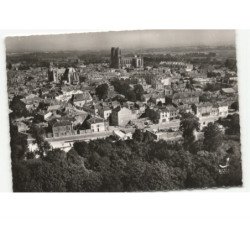 TOUL: vue générale et avenue paul keller vue aérienne 10x15 - très bon état