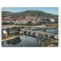 TOUL: perspective sur la moselle la ville de toul et le mont-saint-michel vue aérienne 10x15 - très bon état