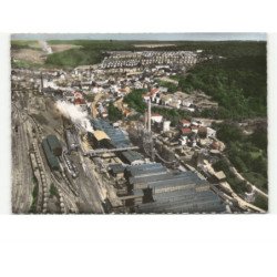 VILLERUPT: usine d'aubrives vue aérienne 10x15 - très bon état