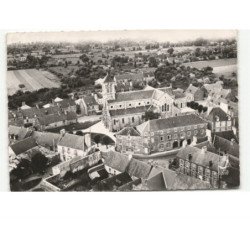 LA BOUSSAC: l'église, vue générale vue aérienne 10X15 - état
