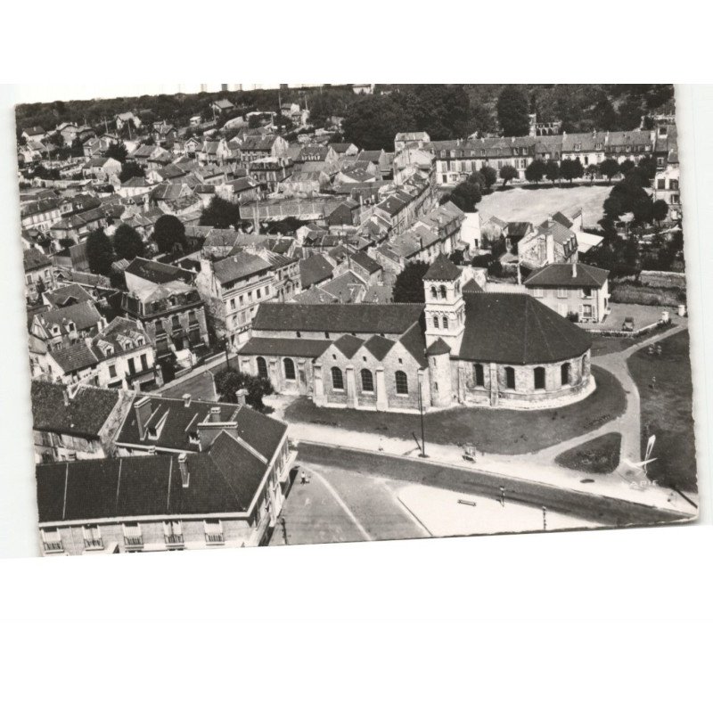 DEUIL: le centre, l'église vue aérienne 10X15 - très bon état