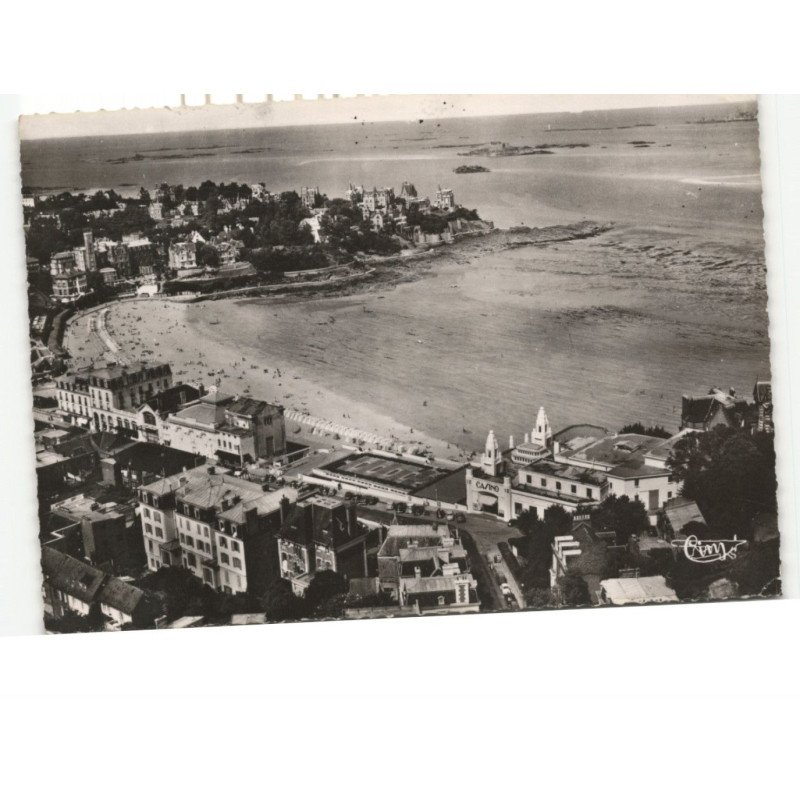 DINARD: la plage et la pointe de la malouine vue aérienne 10X15 - très bon état