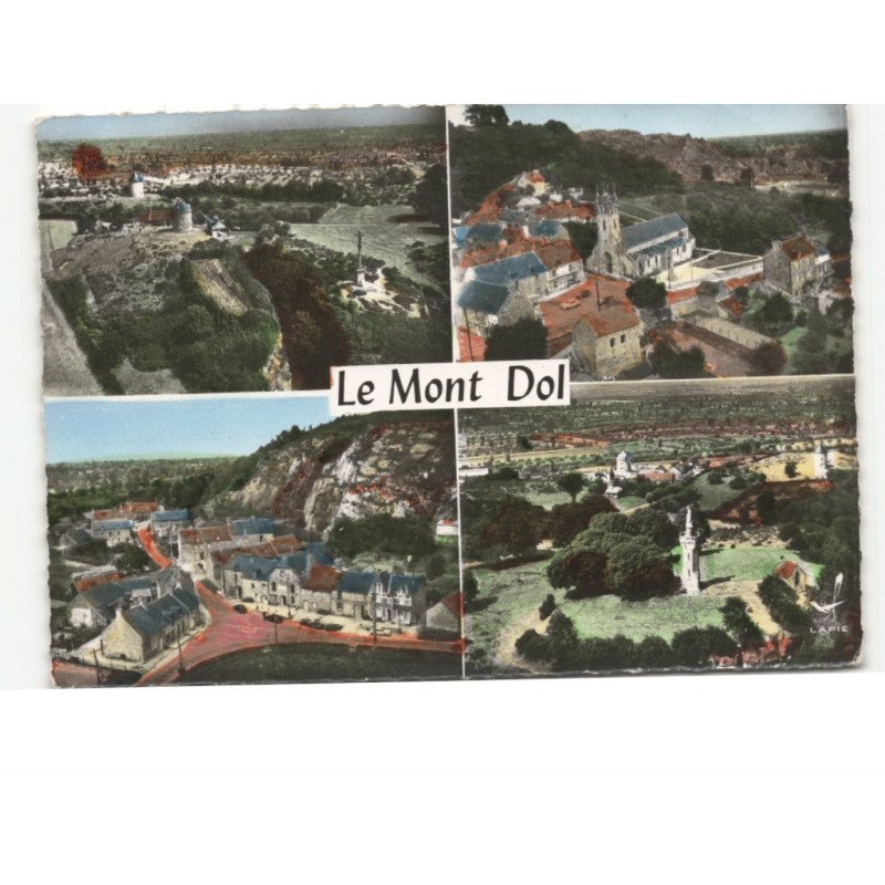 LE MONT DOL: 4 vues vue aérienne 10X15 - très bon état