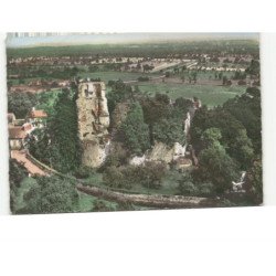 SAINT-AUBIN-du-CORMIER: les ruines du château vue aérienne 10X15 - très bon état