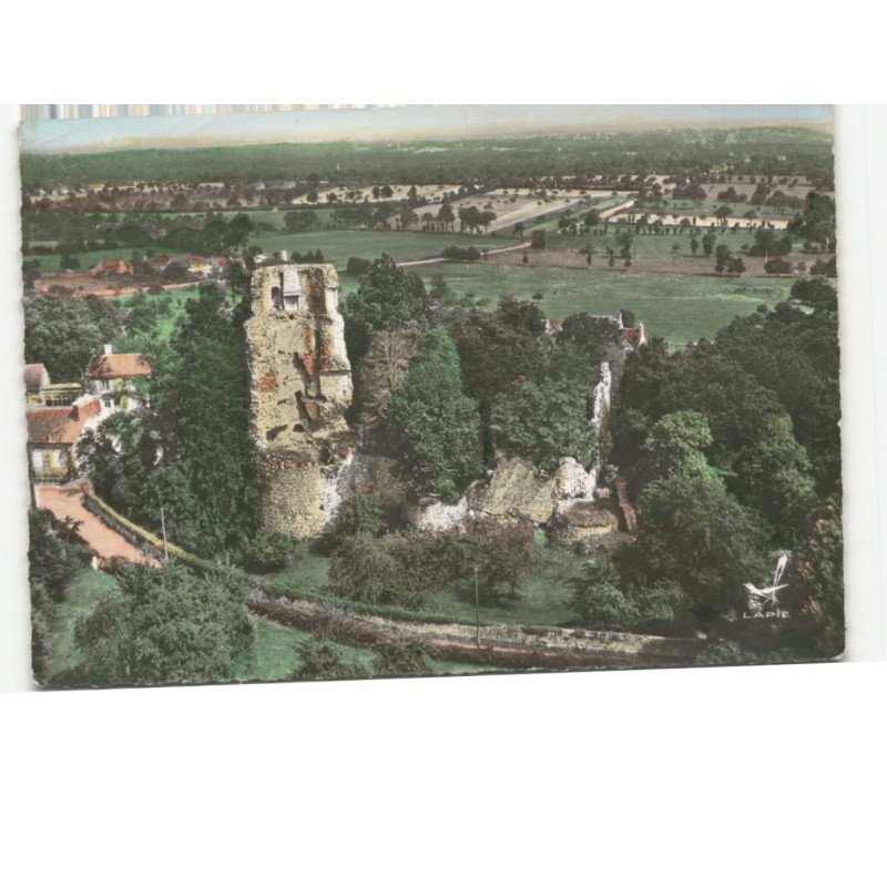 SAINT-AUBIN-du-CORMIER: les ruines du château vue aérienne 10X15 - très bon état