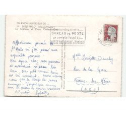 SAINT-MALO: le château et place chateaubriand vue aérienne 10X15 - très bon état
