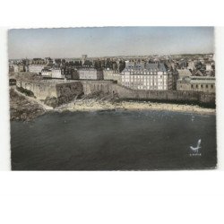 SAINT-MALO: la plage du môle vue aérienne 10X15 - très bon état
