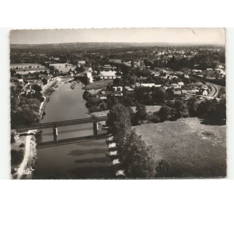 MESSAC: vue générale les 2 ponts sur la vilaine vue aérienne 10X15 - très bon état