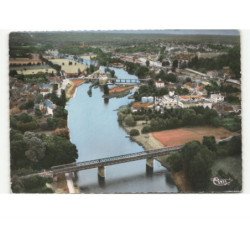 MESSAC: les deux ponts, vue générale sur la vilaine vue aérienne 10X15 - très bon état