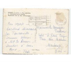 RENNES: boulevard de la liberté, boulevard de la tour d'auvergne vue aérienne 10X15 - état