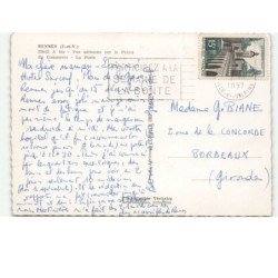 RENNES: le palais du commerce, la poste vue aérienne 10X15 - très bon état