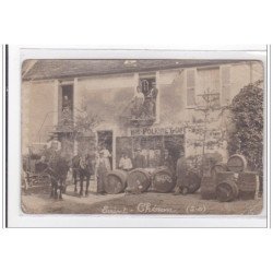 St-CHERON : carte photo du marchand de vins Polkinet - etat