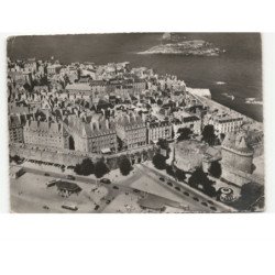 SAINT-MALO: les remparts, porte saint-vincent vue aérienne 10X15 - état