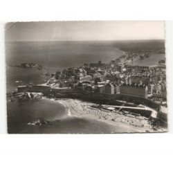 SAINT-MALO: la ville, les remparts, la plage vue aérienne 10X15 - état