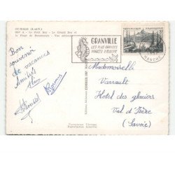 SAINT-MALO: le petit bey, le grand bey et la plage de bonsecours vue aérienne 10X15 - état