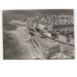 SAINT-MALO: la plage et les remparts vue aérienne 10X15 - état