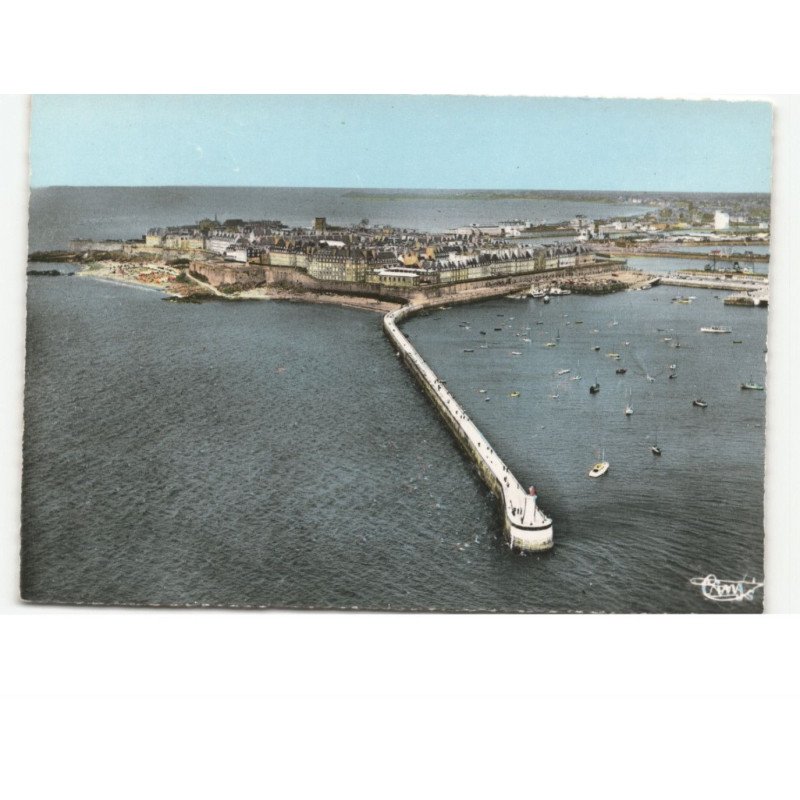 SAINT-MALO: vue générale vue aérienne 10X15 - très bon état