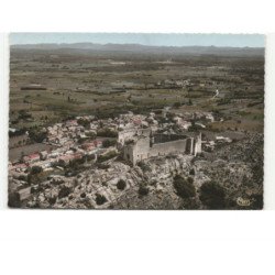 SAINT-VICTOR-la-COSTE: vue générale et le vieux château vue aérienne 10x15 - très bon état