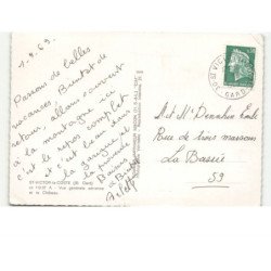 SAINT-VICTOR-la-COSTE: vue générale et le château vue aérienne 10x15 - état