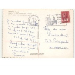 SUMENE: vue panoramique, au 1er plan, rang de bannes vue aérienne 10x15 - très bon état