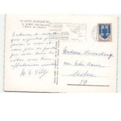 SAINT-BEAT: l'écluse de caubous vue aérienne 10x15 - très bon état