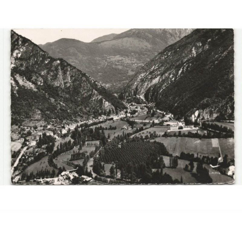 SAINT-BEAT: vue générale et la vallée vue aérienne 10x15 - très bon état