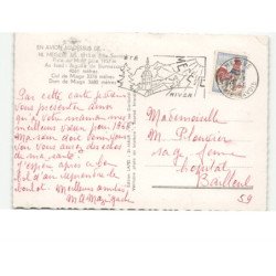 MEGEVE: au fond, aiguille de bionnassay, col de miage vue aérienne 10x15 - état