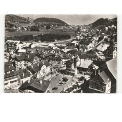 MEGEVE: place de l'église, vue générale vue aérienne 10x15 - très bon état