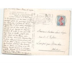 MEGEVE: départ de rochebrune le mont d'arbois et le mont-blanc vue aérienne 10x15 - état