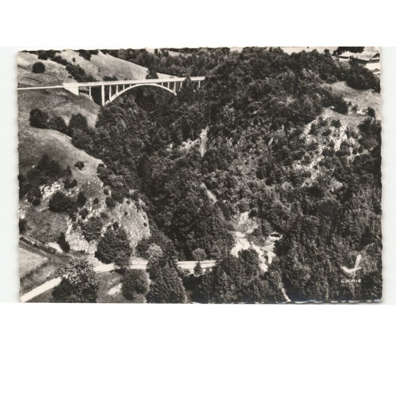 MIEUSSY: les deux ponts sur les gorges du giffre vue aérienne 10x15 - très bon état