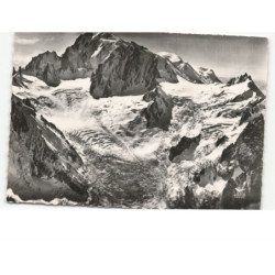 MONT-BLANC: aiguille du midi, col du midi vue aérienne 10x15 - état