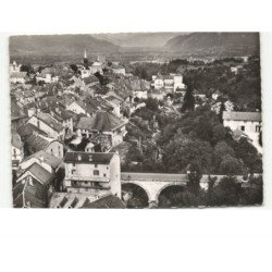 LA ROCHE-sur-FORON: le foron et ses vieilles maisons vue aérienne 10x15 - très bon état