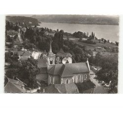 VEYRIER-du-LAC: l'église vue aérienne 10x15 - très bon état