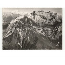 LA TOURNETTE: vue générale sur le massif, au fond le mont-blanc vue aérienne 10x15 - très bon état