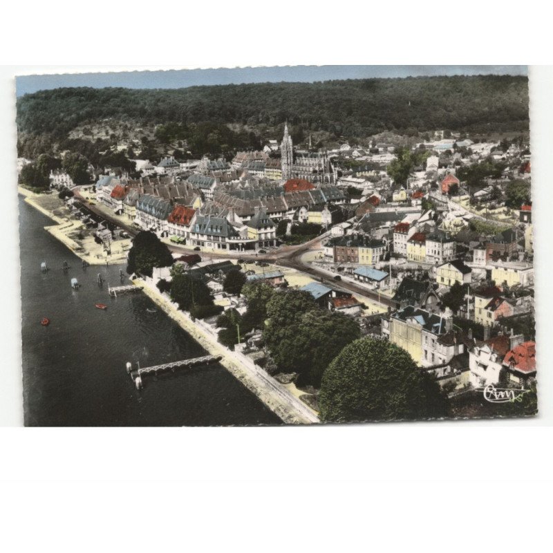 CAUDEBEC-en-CAUX: vue générale vue aérienne 10x15 - très bon état
