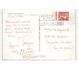 DIEPPE: notre-dame de bonsecours, les falaises, le camping vue aérienne 10x15 - état