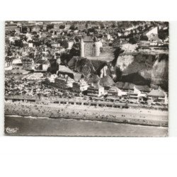 DIEPPE: le vieux château, la plage vue aérienne 10x15 - très bon état