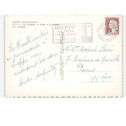DIEPPE: le camping, le stade et le collège, vue générale vue aérienne 10x15 - très bon état