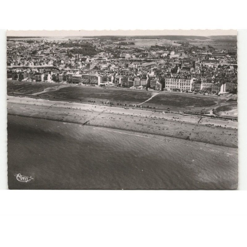 DIEPPE: la plage vue aérienne 10x15 - très bon état