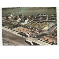 POURVILLE: la plage et les jeux vue aérienne 10x15 - très bon état