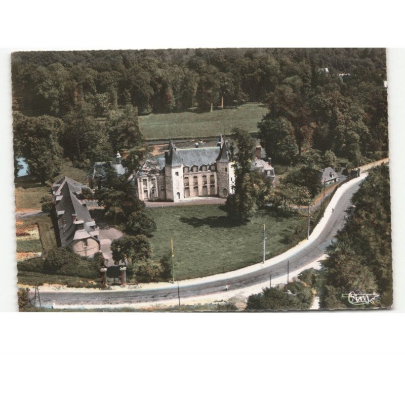 PAVILLY: le château d'esneval vue aérienne 10x15 - très bon état