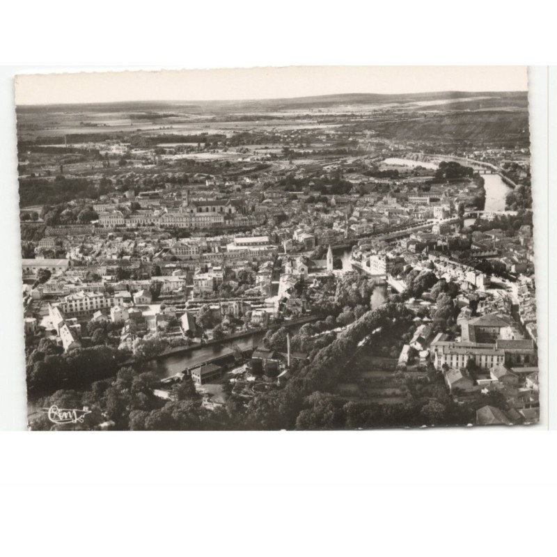 VERDUN: vallée de la meuse en amont vue aérienne 10x15 - très bon état