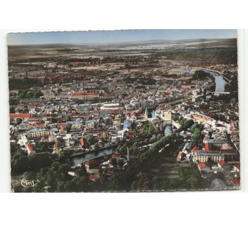 VERDUN: vallée de la meuse vue aérienne 10x15 - très bon état