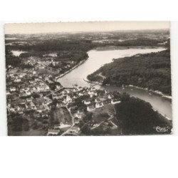 LE BONO: le pont et le lac vers plougoumelen vue aérienne 10x15 - très bon état