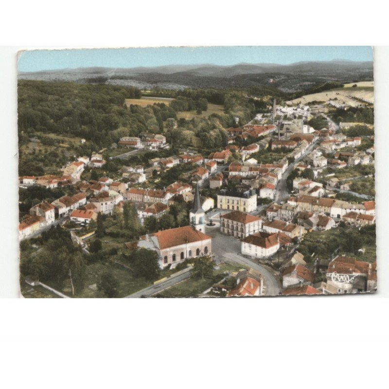 CIREY-sur-VEZOUVE: vue générale le centre le château et la vallée du chatillon vue aérienne 10x15 - très bon état