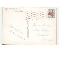 CIREY-sur-VEZOUVE: vue générale le centre le château et la vallée du chatillon vue aérienne 10x15 - très bon état