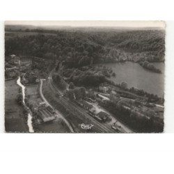 CONS-la-GRANDVILLE: la gare et la vallée de la chiers vue aérienne 10x15 - très bon état
