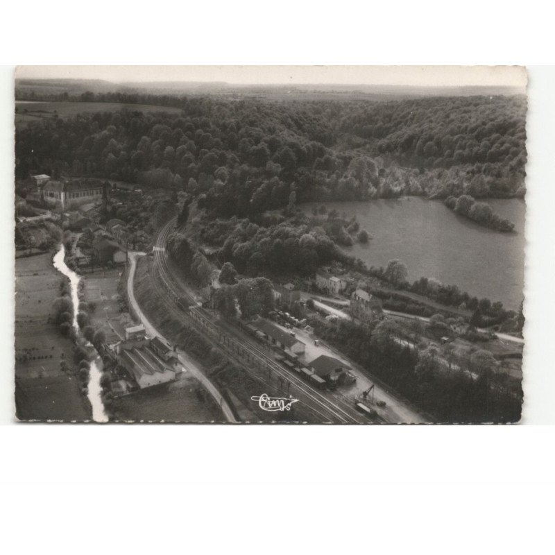 CONS-la-GRANDVILLE: la gare et la vallée de la chiers vue aérienne 10x15 - très bon état